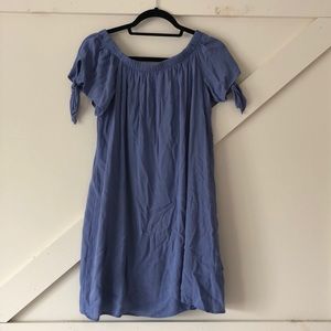 Perrywinkle off the shoulder dress!